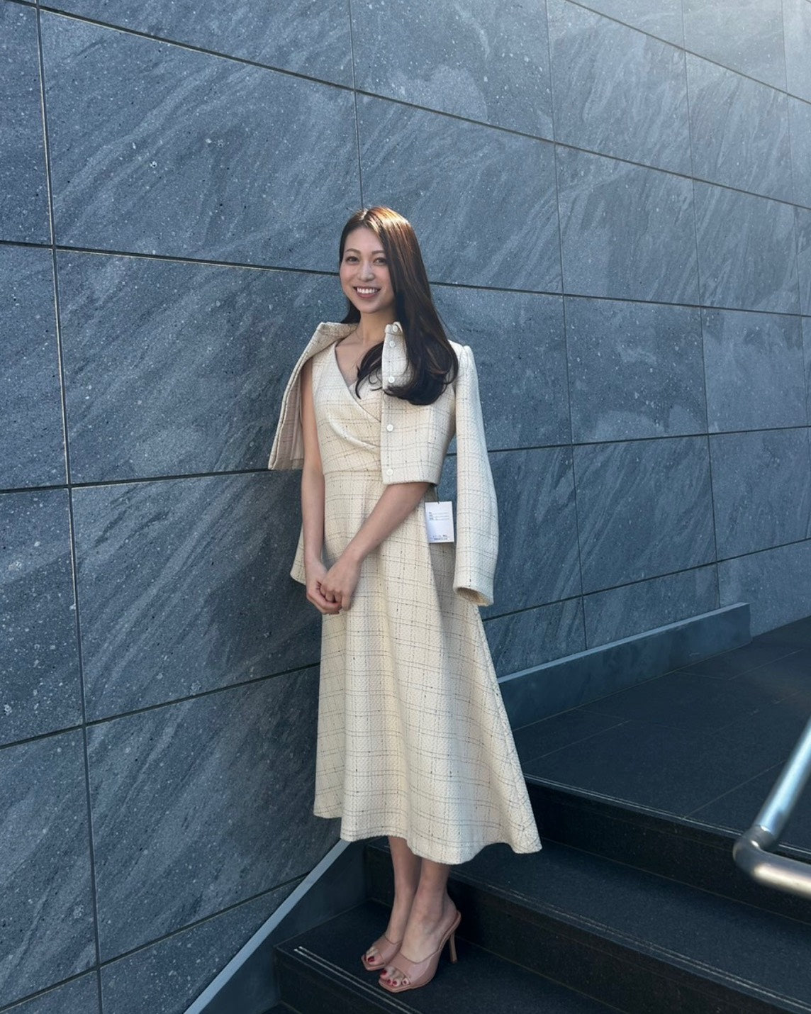 【5月中旬発送】Check Jacquard Flare One-piece