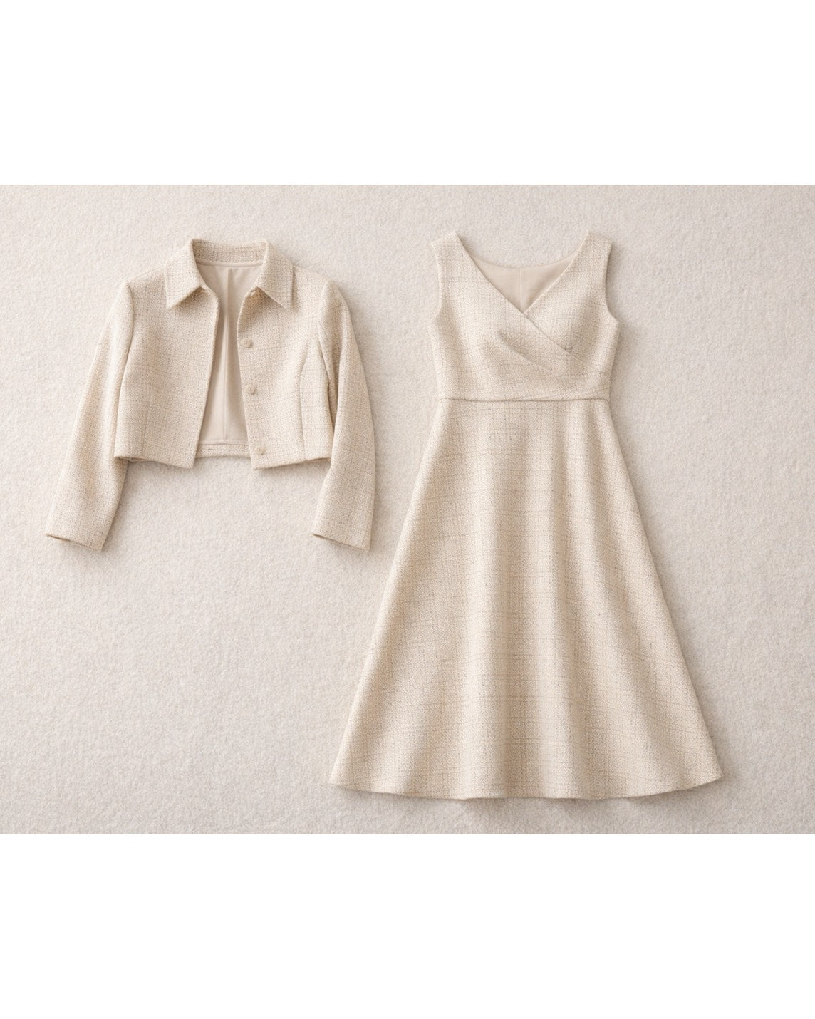 【5月中旬発送】Check Jacquard Flare One-piece