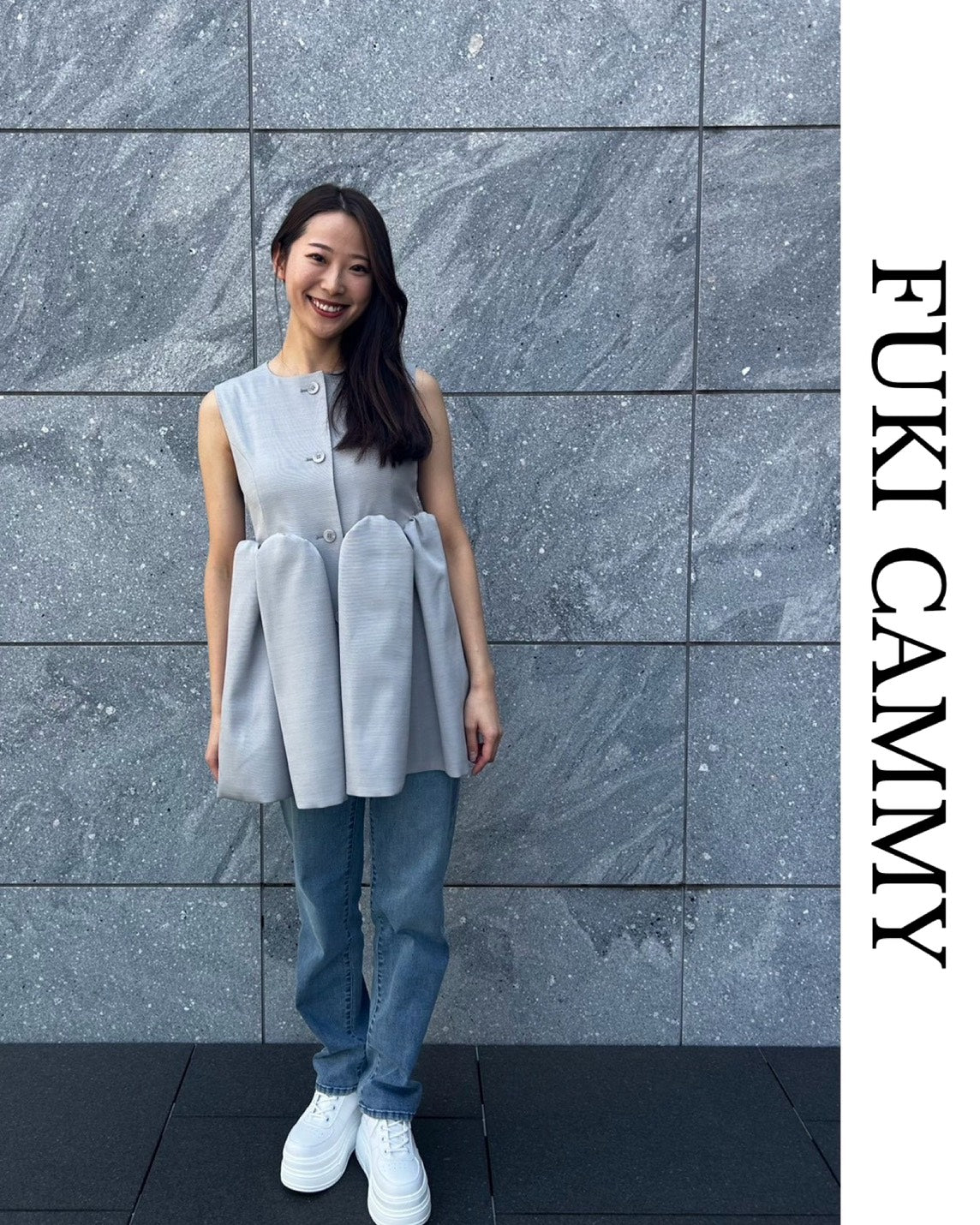 【5月中旬発送】Sleeveless Balloon Peplum Top