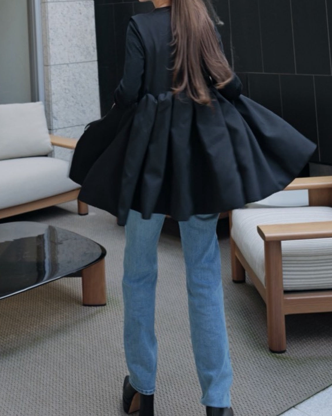 【5月中旬発送】Sleeveless Balloon Peplum Top