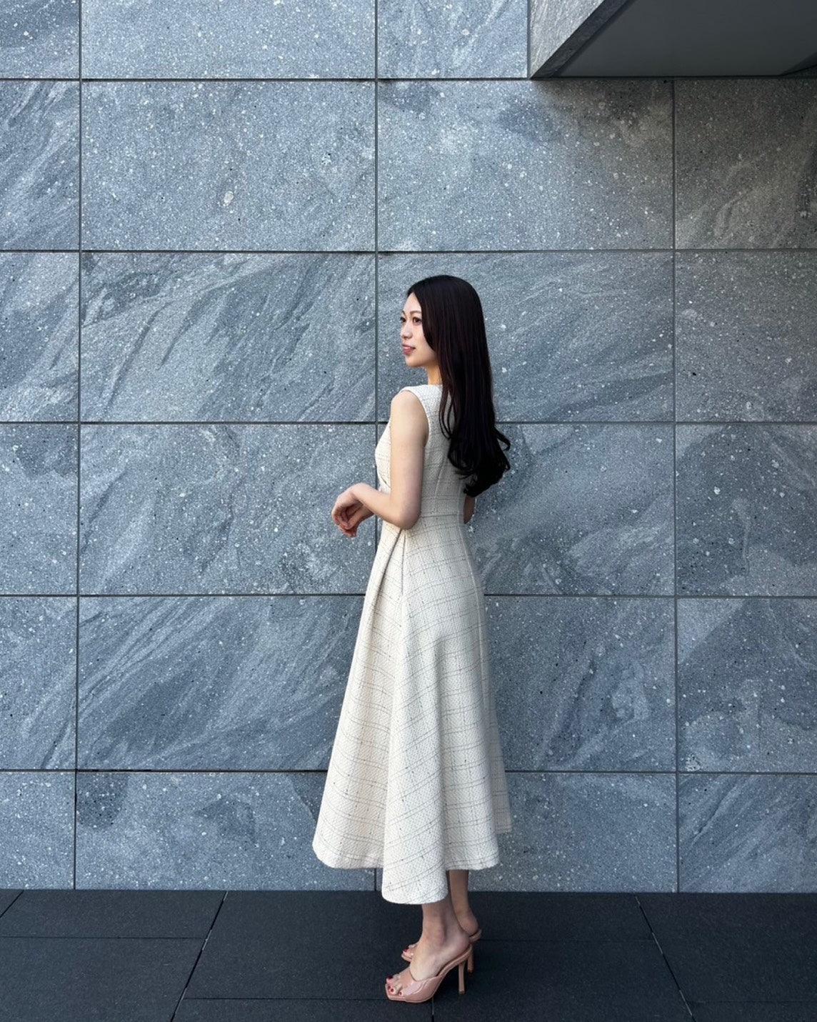 【5月中旬発送】Check Jacquard Flare One-piece