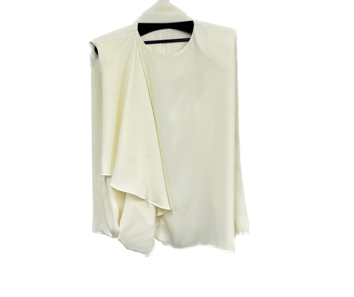 【即日発送】Matte satin blouse with stole