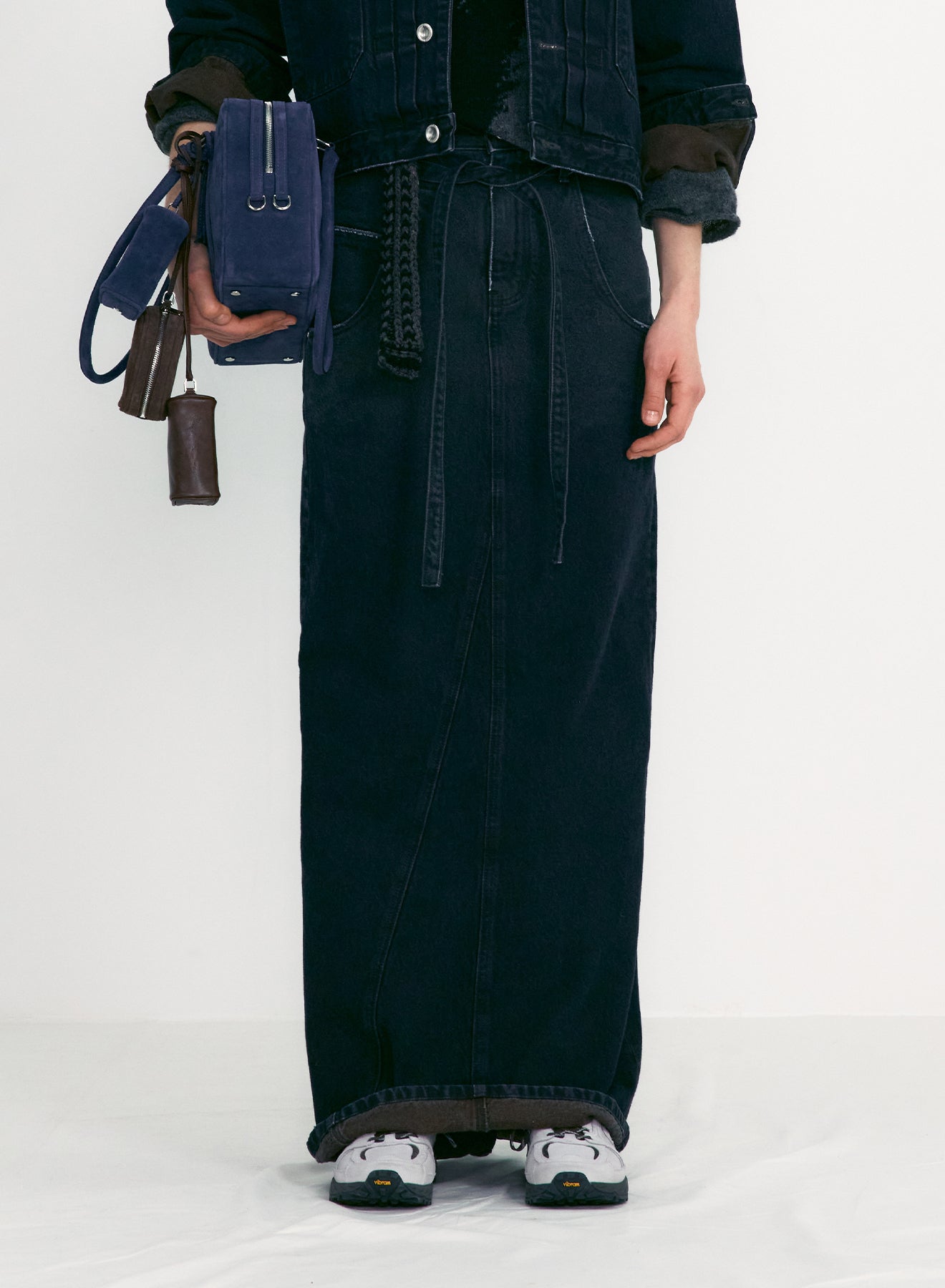 【LOW CLASSIC】DENIM　MAXI SKIRT